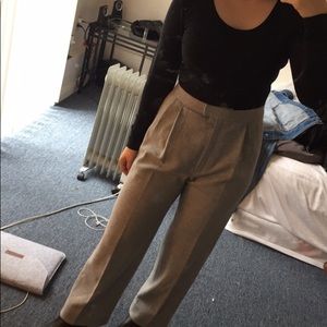 Size 6 Wool Pleated Vintage Trousers High Rise